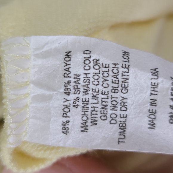 Twist Hem Soft Yellow Sweatshirt - Picture 6 of 9